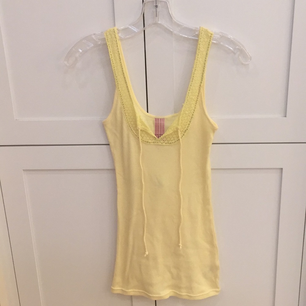 Free People Yellow Tank Top